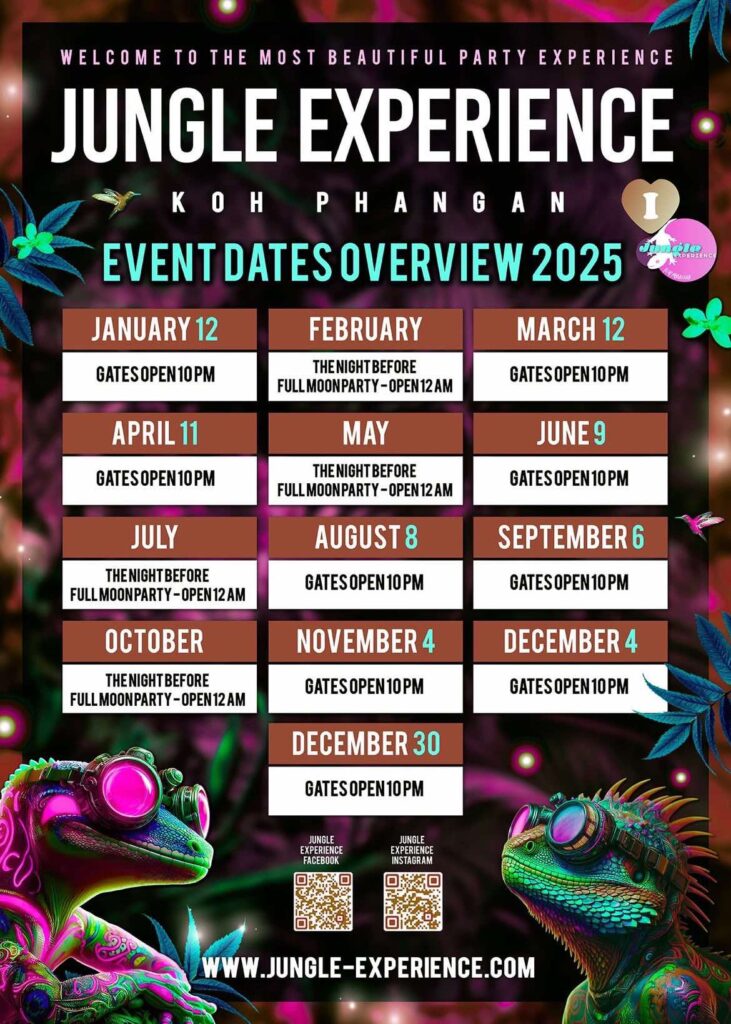 Jungle Experience Schedule 2025